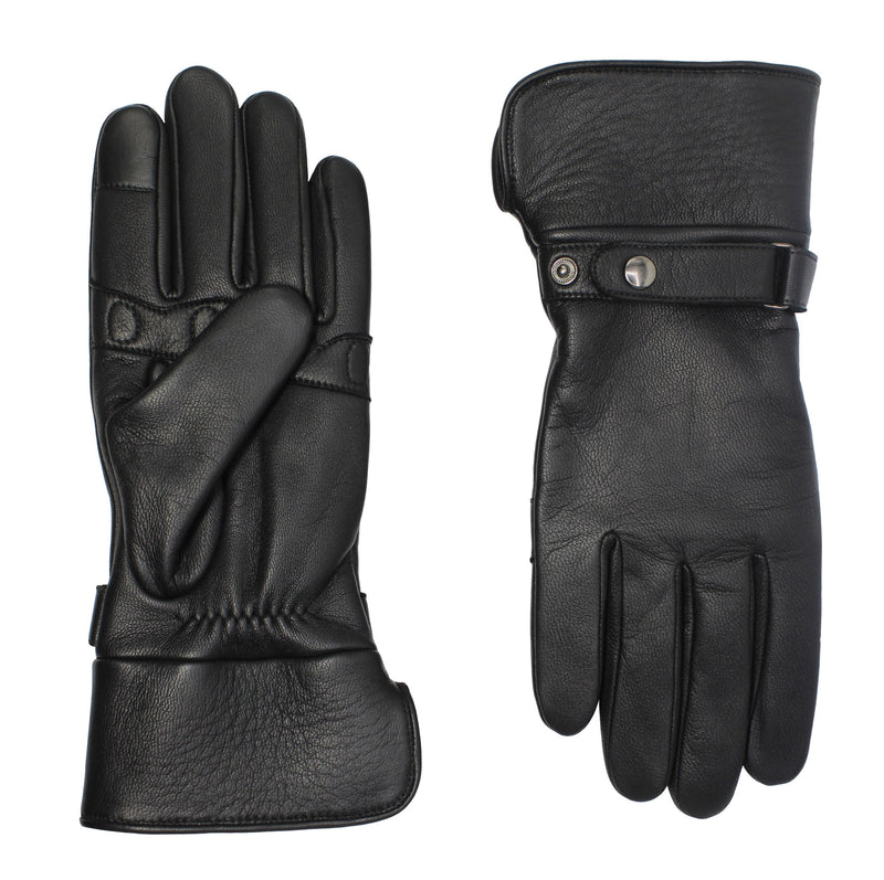 Gants Hooper - Noir Tactile - Doublure Alpaga - Homme