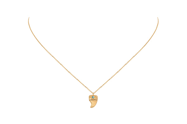Collar Cuerno Turquesa