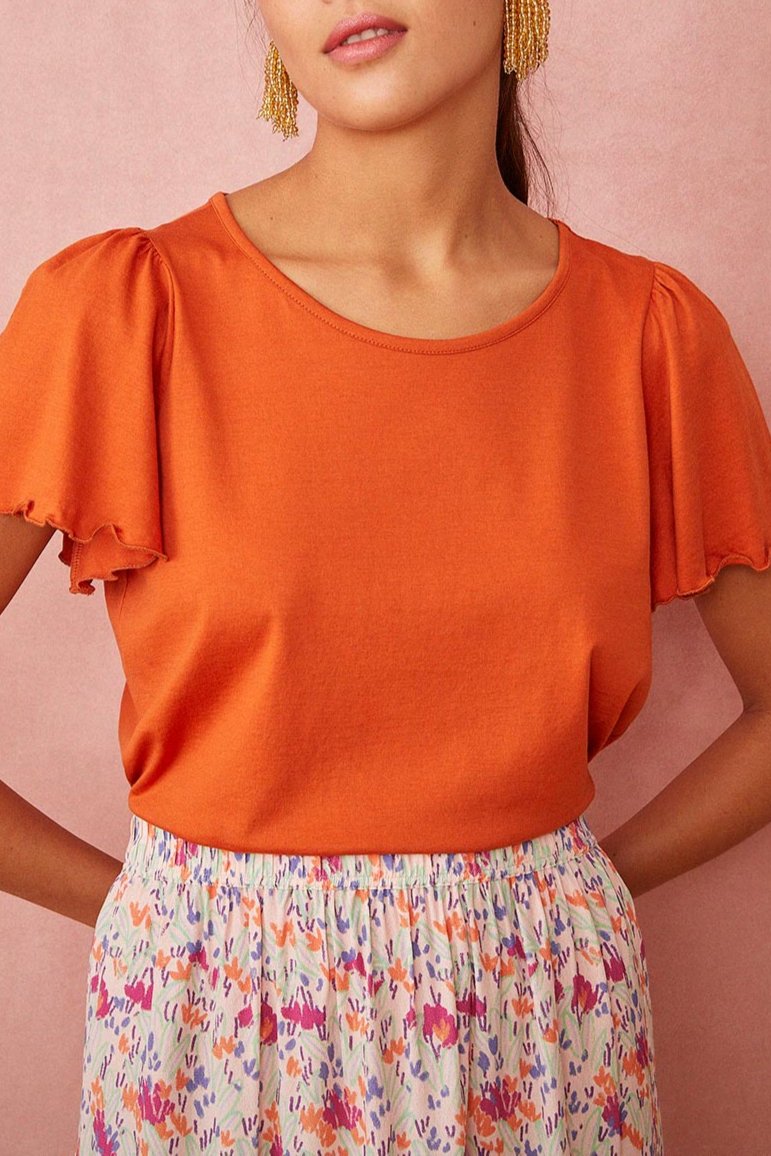 Tee Shirt Houmza - Orange Brulee