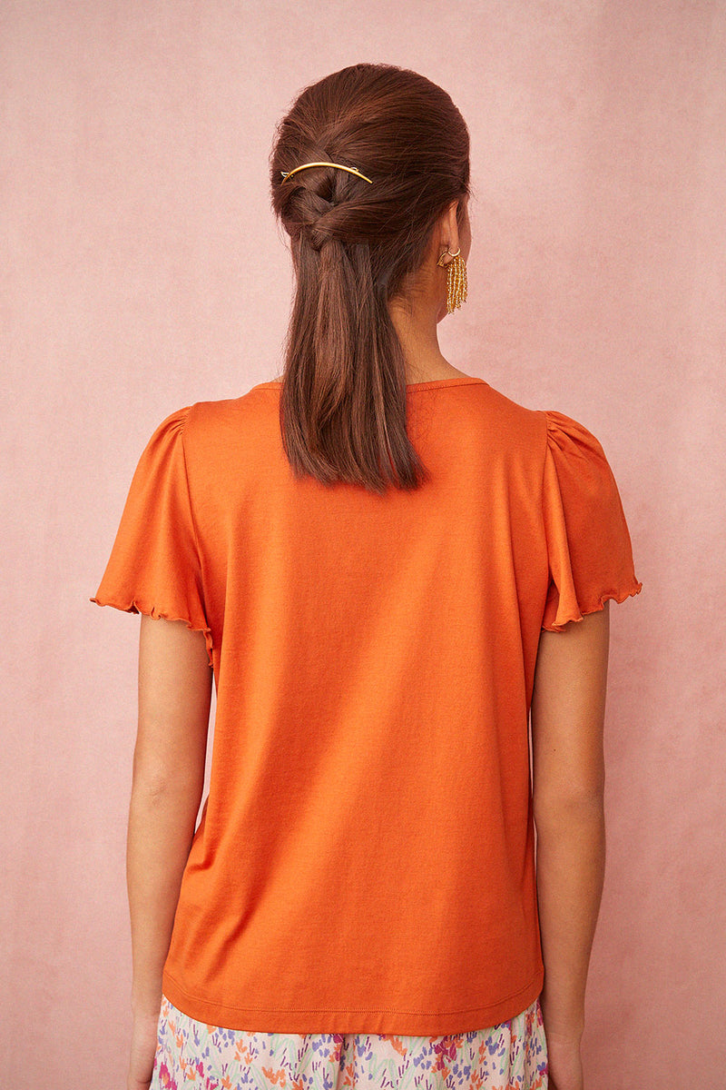 Tee Shirt Houmza - Orange Brulee