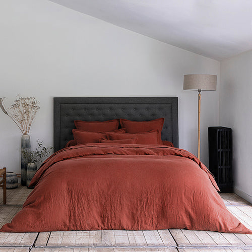 Housse De Couette - Lin Lave - Terracotta
