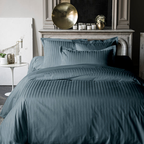 Satin Uni Jacquard - Duvet Cover - Mineral