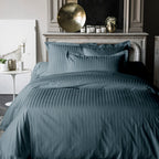 Satin Uni Jacquard - Duvet Cover - Mineral