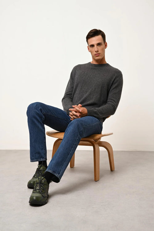 Pull Col Rond - Howard - Anthracite Chiné