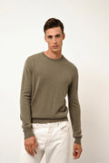 Crew-Neck Jumper - Howard - Army