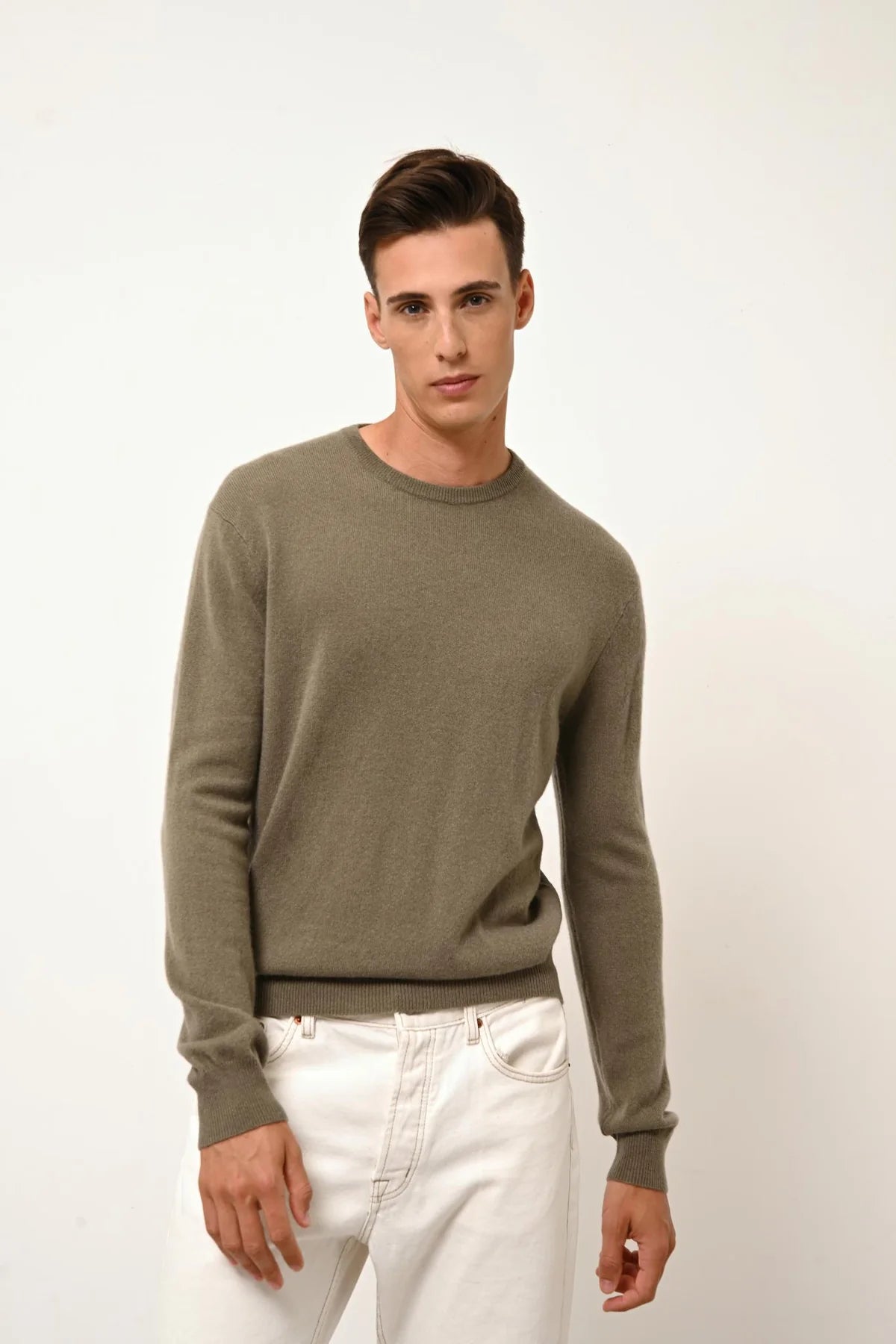 Crew-Neck Jumper - Howard - Army