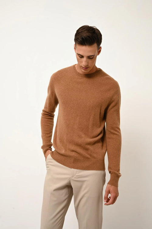 Pull Col Rond - Howard - Noisette