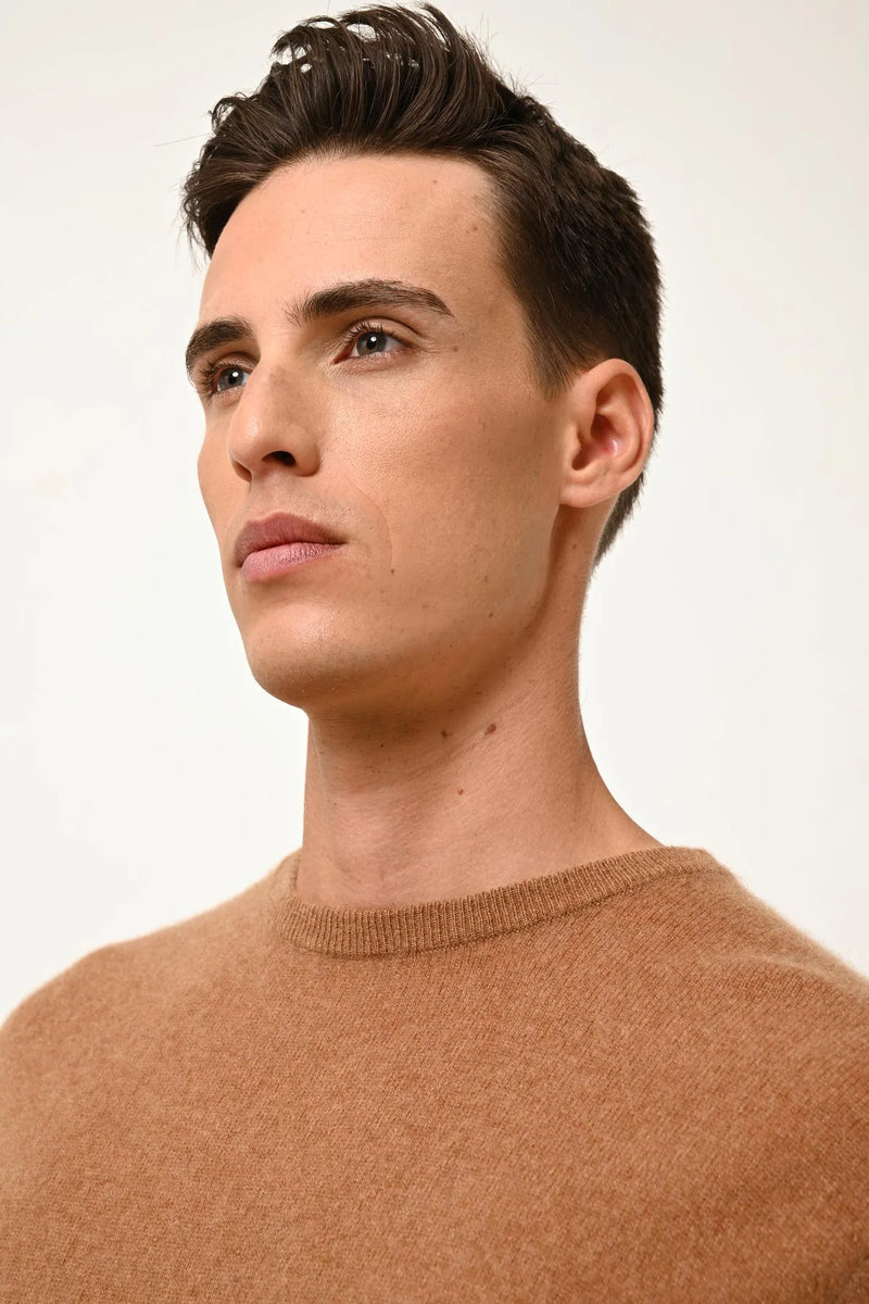 Pull Col Rond - Howard - Noisette