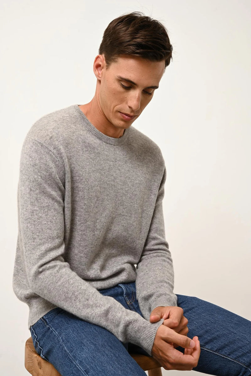 Pull Col Rond - Howard - Nuage Chiné