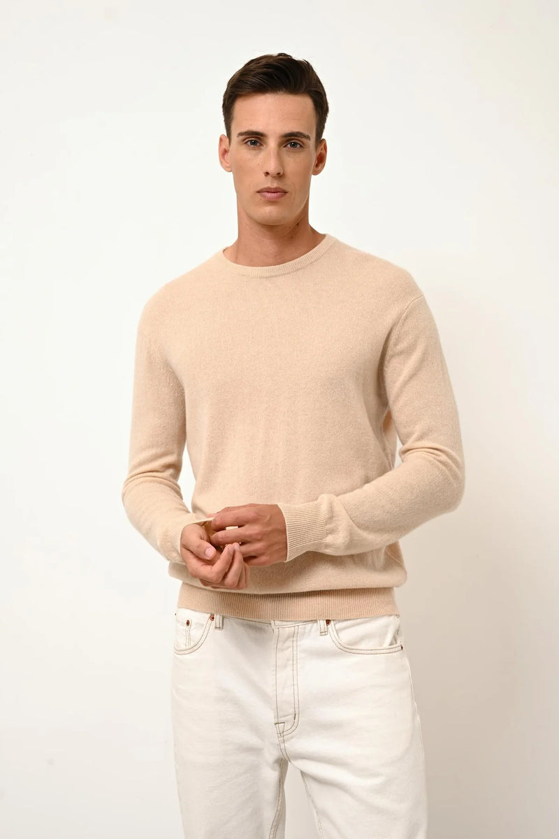 Pull Col Rond - Howard - Sable