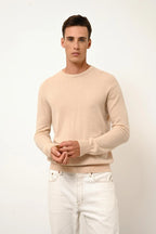 Pull Col Rond - Howard - Sable