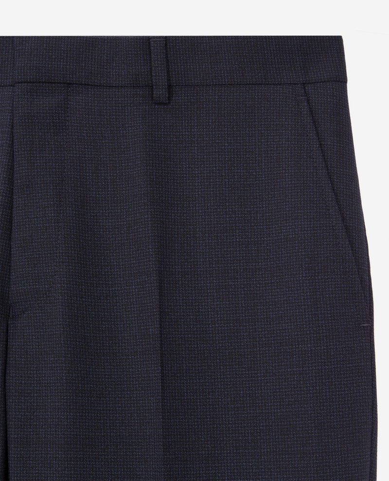 Pantalón de traje de lana - Azul marino - Hombre