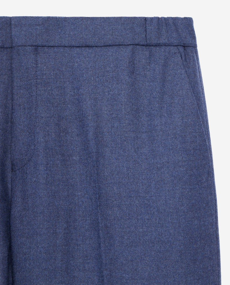 Wool Trousers - Blue - Men