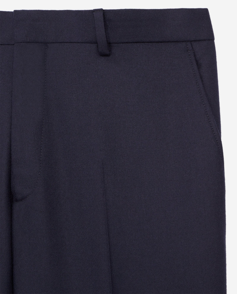 Pantalón de traje de lana - Azul marino - Hombre