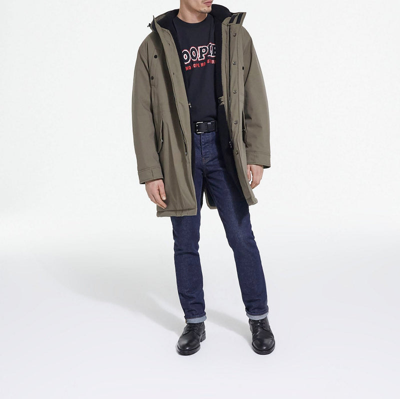 Parka Doublee De Faux Mouton - Homme