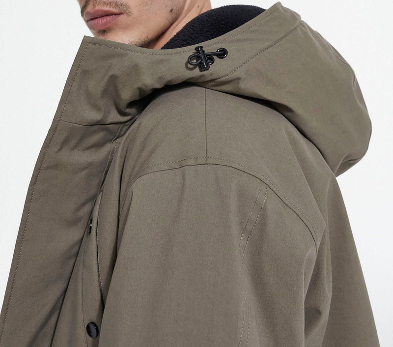Parka Doublee De Faux Mouton - Homme