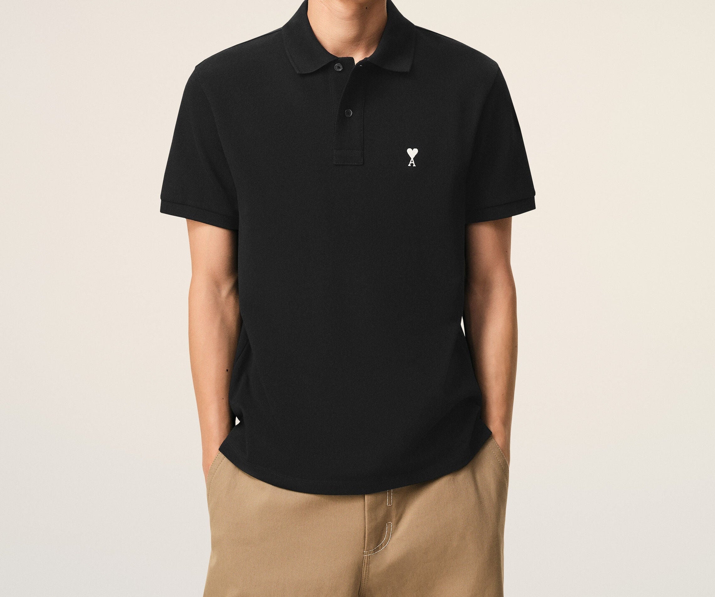 Polo Manches Courtes Ami de Cœur – Ami Paris – Noir