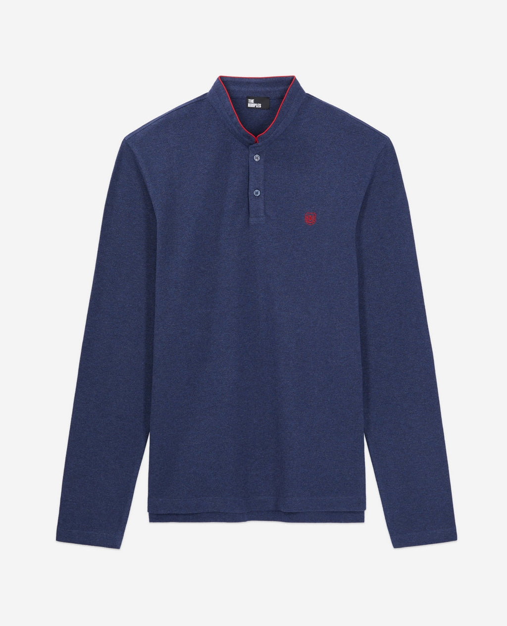 The Kooples - Men's Long-Sleeve Officer Collar Polo with TK Embroidery