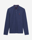 Polo Manches Longues Col Officier Broderie Tk - Homme
