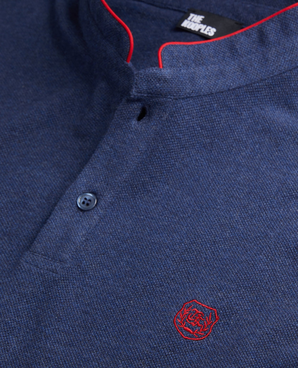 The Kooples - Men's Long-Sleeve Officer Collar Polo with TK Embroidery
