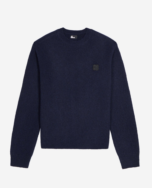 Pull Col Rond Avec Patch Canetille