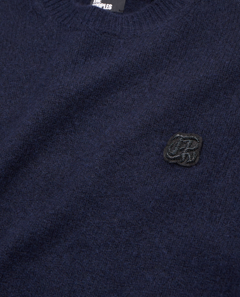 Pull Col Rond Avec Patch Canetille