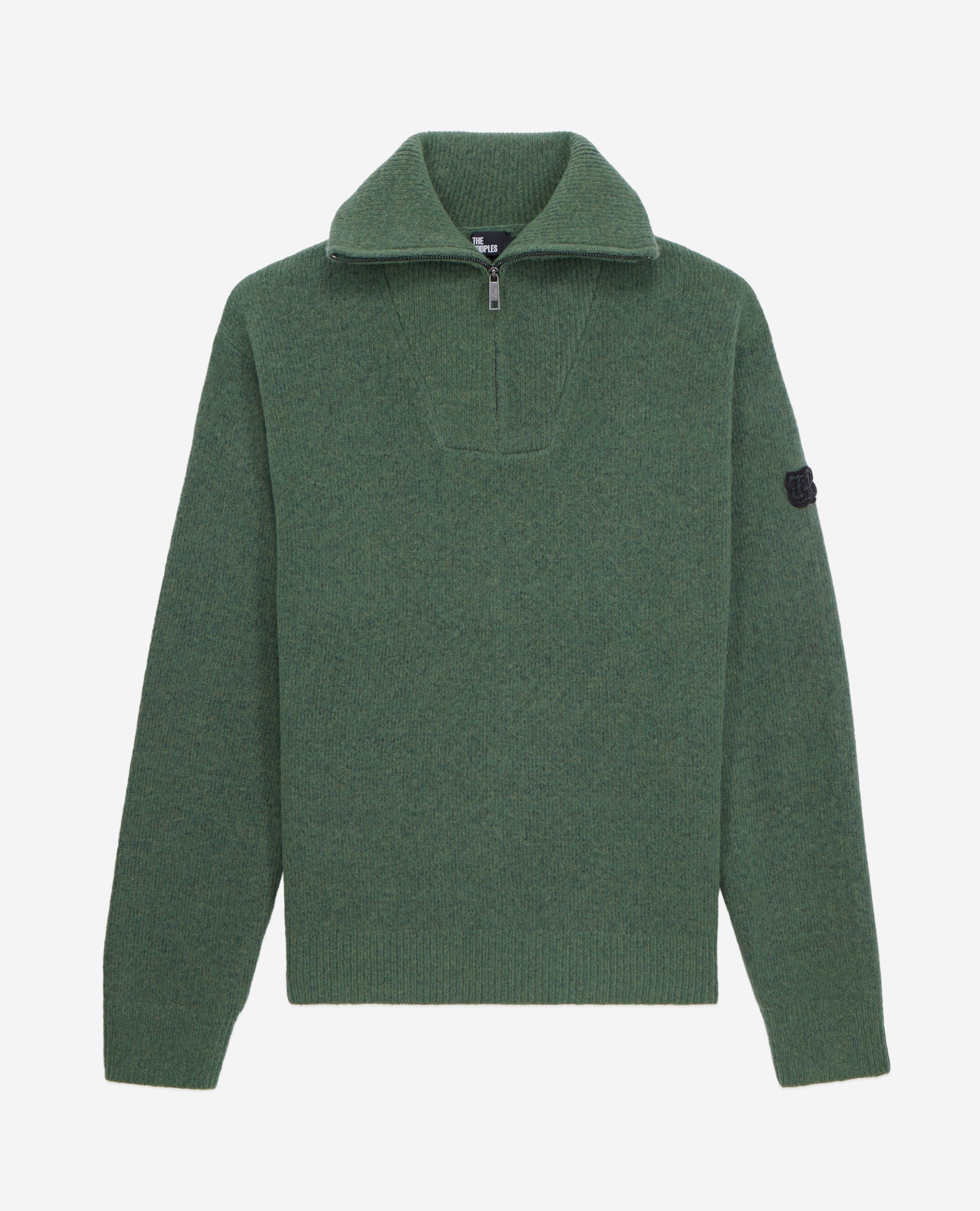 The Kooples - Pull Col Camionneur Avec Patch Canetille Et Details De Zip