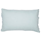 Housse De Coussin En Lin Lavé À Finitions Frangées - Gris