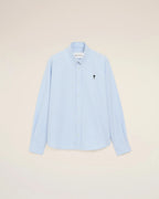 Ami Paris - Chemise Oxford Ami De Coeur En Coton Bleu Ciel