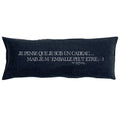 Housse De Coussin Sérigraphiée En Lin Lavé - Noir