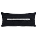 Screen-Printed Washed Linen Cushion Cover - Black