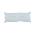 Housse De Coussin Sérigraphiée En Lin Lavé - Bleu