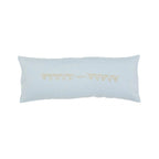 Housse De Coussin Sérigraphiée En Lin Lavé - Bleu