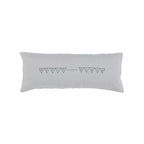 Housse De Coussin Sérigraphiée En Lin Lavé - Gris