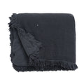 Funda de edredón de lino lavado - Negro