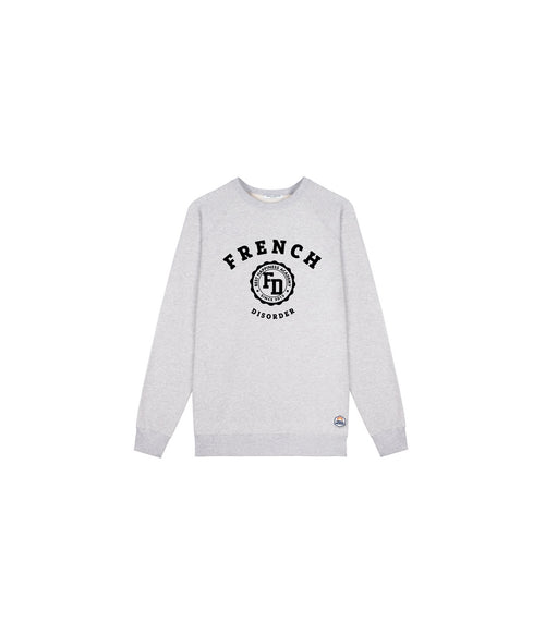 Sweat Clyde Blason University - Heather Grey - Homme