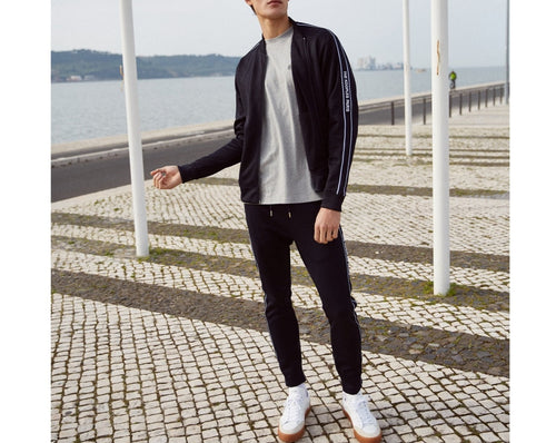 Sweat Col Camionneur Et Bande - Homme