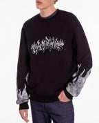 The Kooples - Sudadera con estampado The Kooples de llamas + llamas en las mangas - Hombre