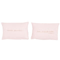 Screen-Printed Washed Linen Cushion Cover - Pink