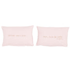 Screen-Printed Washed Linen Cushion Cover - Pink