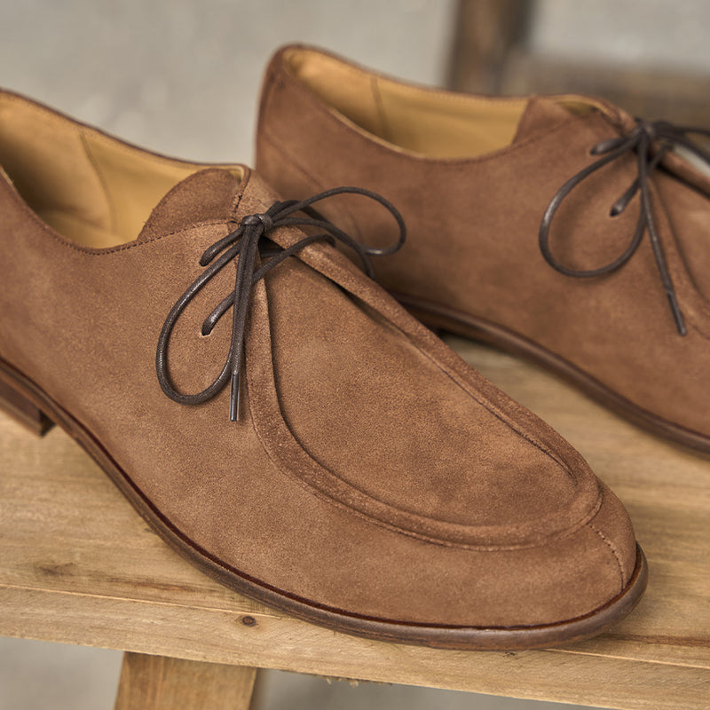 Derbies L'Homme Tranquille Daim Camel