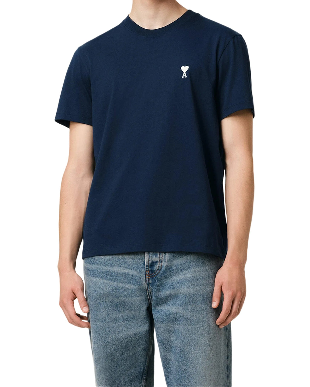 Ami Paris - Camiseta Ami De Coeur – Azul Blanco