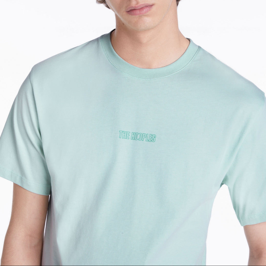 The Kooples - Camiseta de Manga Corta con Print de Logo Contorno - Hombre