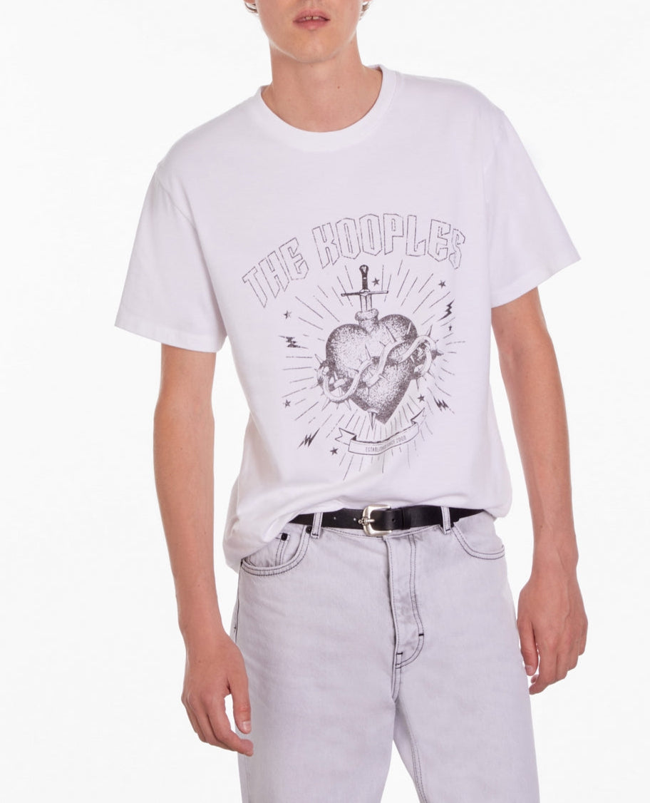 The Kooples - T-Shirt Manches Courtes Avec Print Coeur - Homme