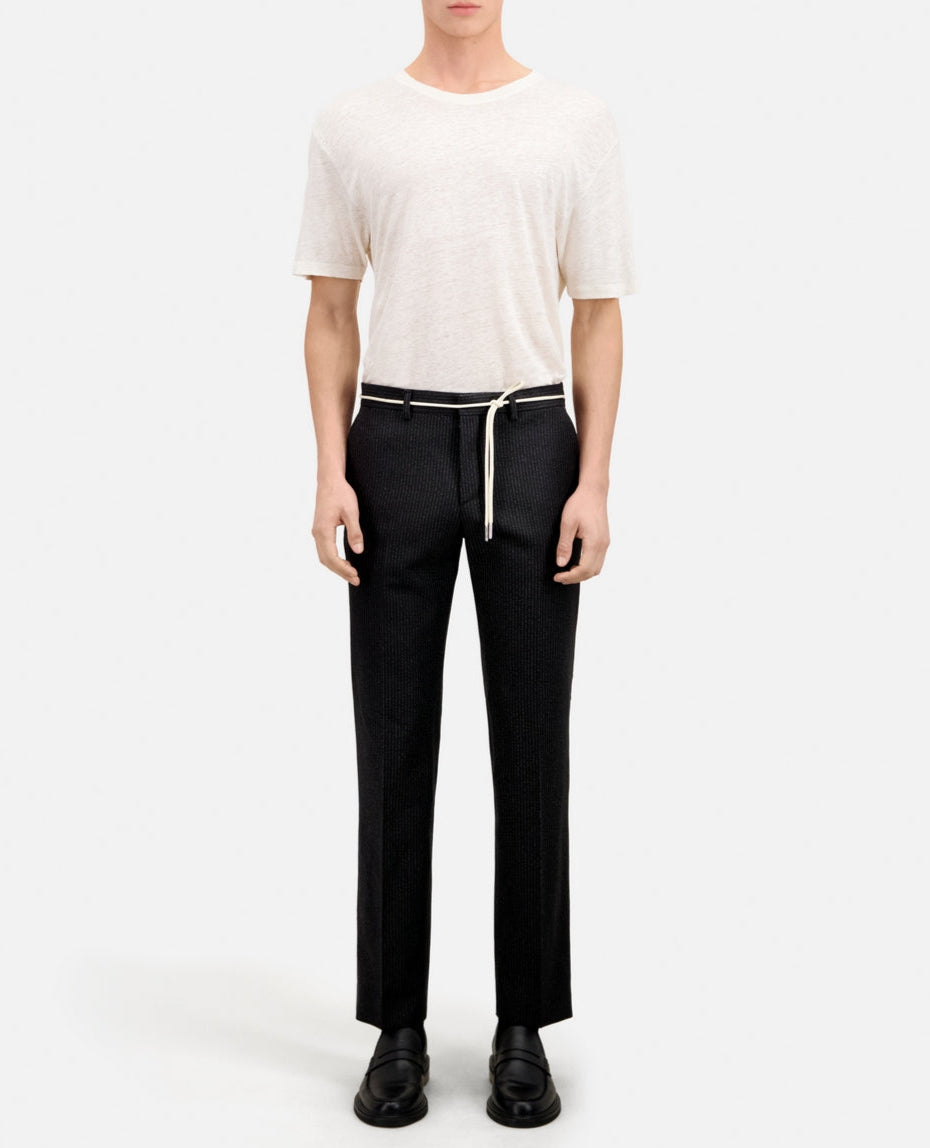 The Kooples - Camiseta Manga Corta De Lino Con Bordado En El Pecho - Hombre