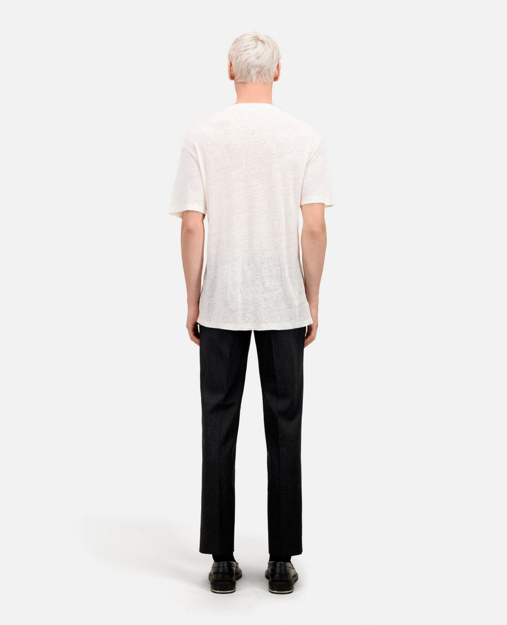 The Kooples - Camiseta Manga Corta De Lino Con Bordado En El Pecho - Hombre