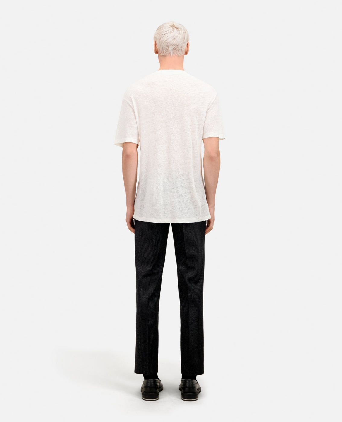 The Kooples - Camiseta Manga Corta De Lino Con Bordado En El Pecho - Hombre