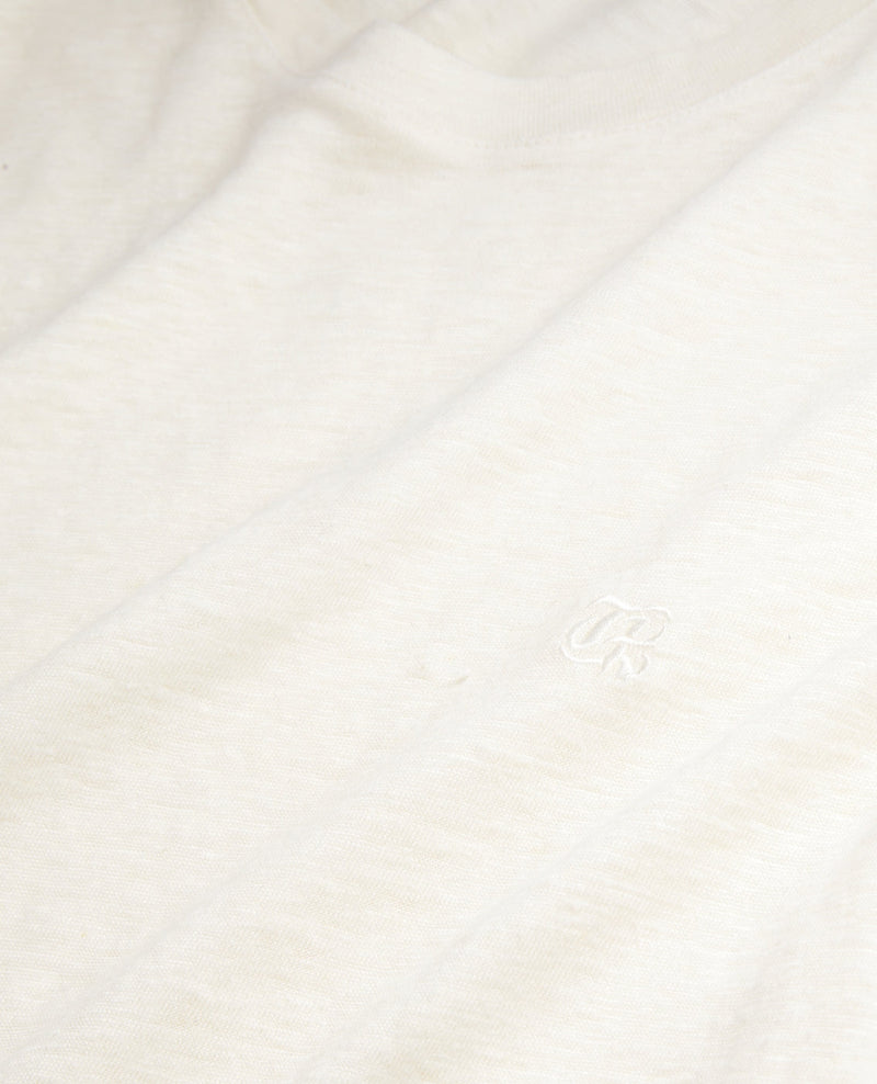 T-Shirt Manches Courtes En Lin Avec Broderie Poitrine - Homme