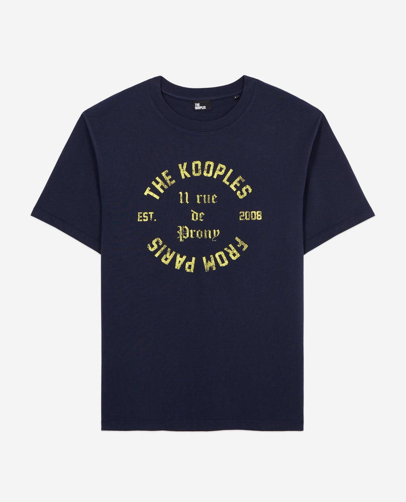 The Kooples - T-Shirt Manches Courtes Avec Print Blason Devant - Homme