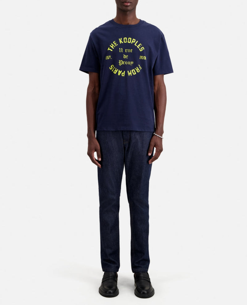 The Kooples - T-Shirt Manches Courtes Avec Print Blason Devant - Homme